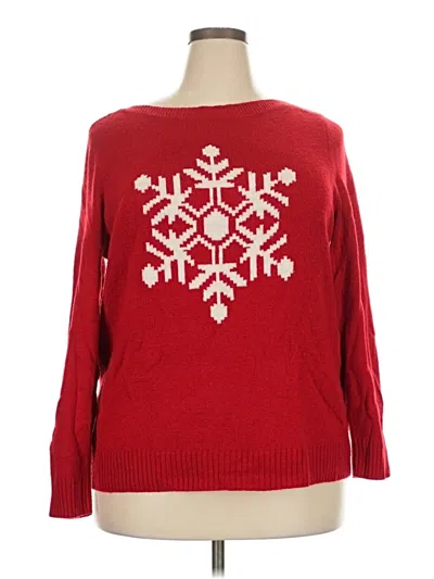 Pre-owned Talbots Pullover Sweater In Red