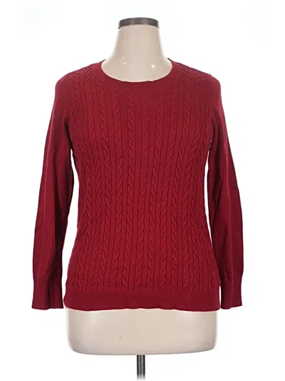 Pre-owned Talbots Pullover Sweater In Red