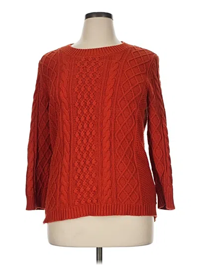 Pre-owned Talbots Pullover Sweater In Red