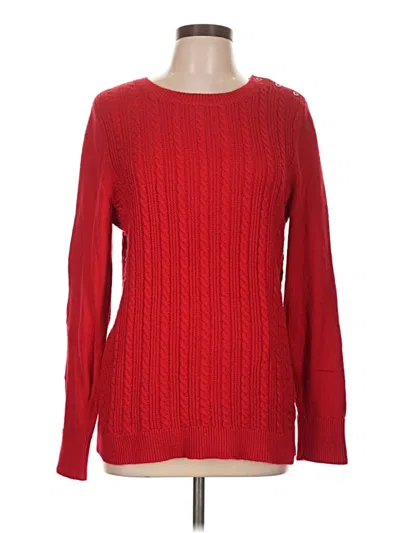 Pre-owned Talbots Pullover Sweater In Red