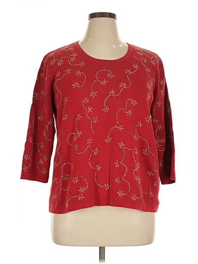 Pre-owned Talbots Pullover Sweater In Red
