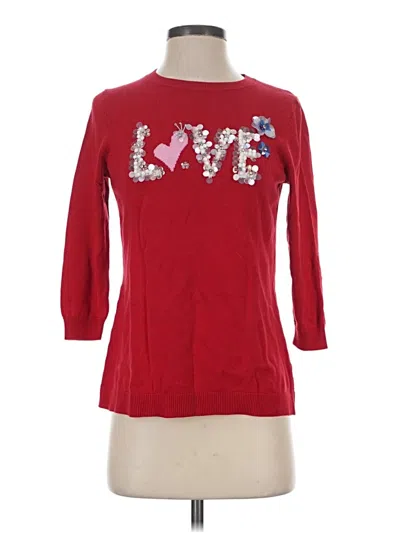 Pre-owned Talbots Pullover Sweater In Red