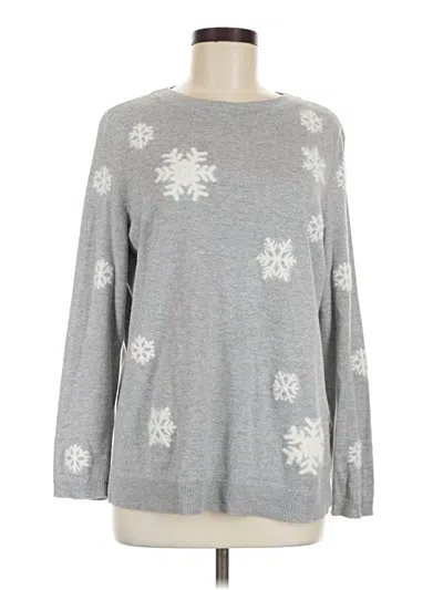 Pre-owned Talbots Pullover Sweater In Silver