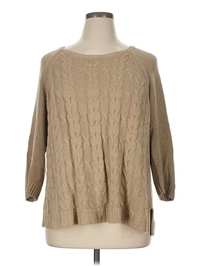 Pre-owned Talbots Pullover Sweater In Tan
