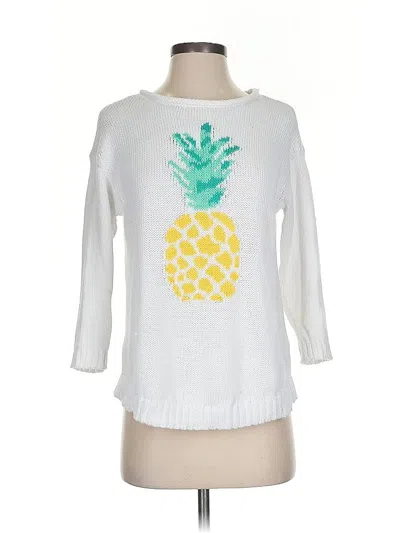 Pre-owned Talbots Pullover Sweater In White