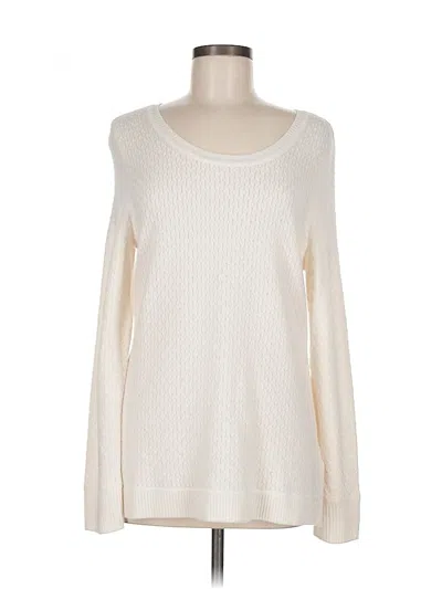 Pre-owned Talbots Pullover Sweater In White