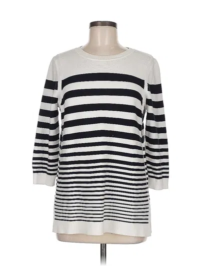 Pre-owned Talbots Pullover Sweater In White