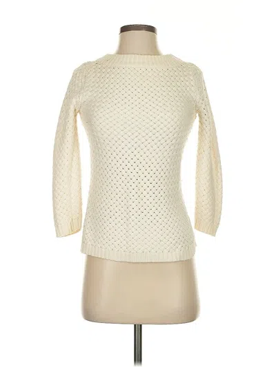 Pre-owned Talbots Pullover Sweater In White