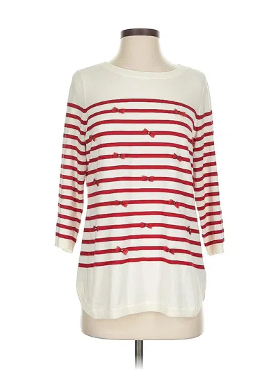 Pre-owned Talbots Pullover Sweater In White