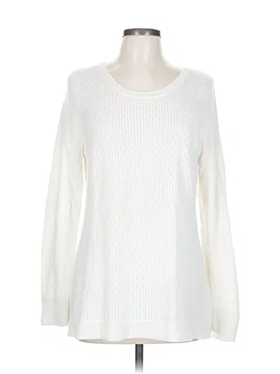 Pre-owned Talbots Pullover Sweater In White