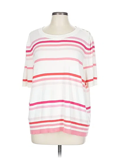 Pre-owned Talbots Pullover Sweater In White