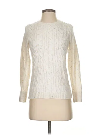 Pre-owned Talbots Pullover Sweater In White