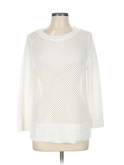 Pre-owned Talbots Pullover Sweater In White