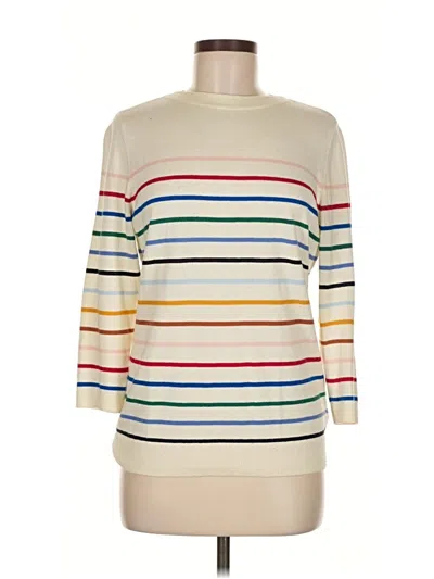 Pre-owned Talbots Pullover Sweater In White