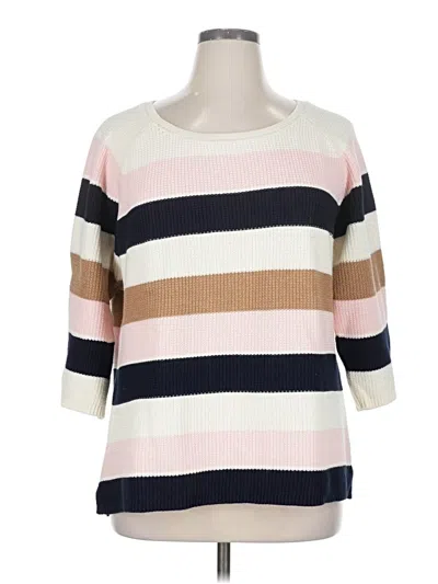 Pre-owned Talbots Pullover Sweater In White