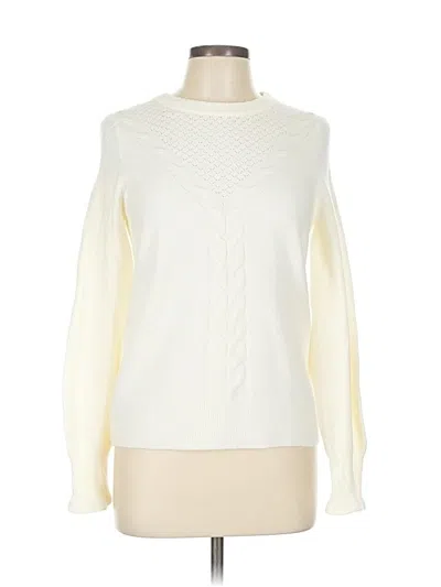 Pre-owned Talbots Pullover Sweater In White