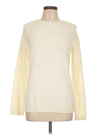 Pre-owned Talbots Pullover Sweater In White