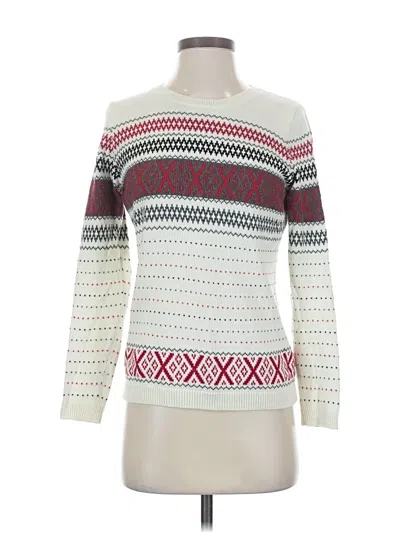 Pre-owned Talbots Pullover Sweater In White