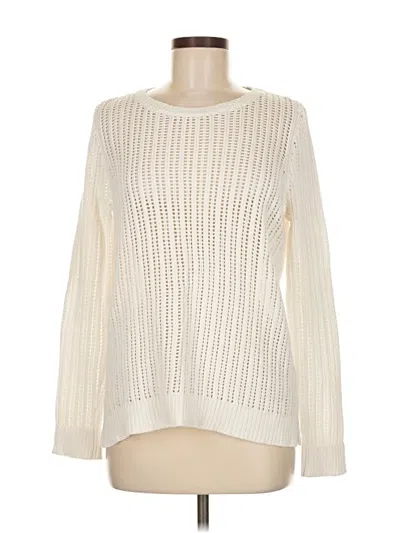 Pre-owned Talbots Pullover Sweater In White