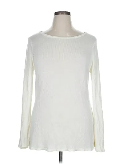Pre-owned Talbots Pullover Sweater In White