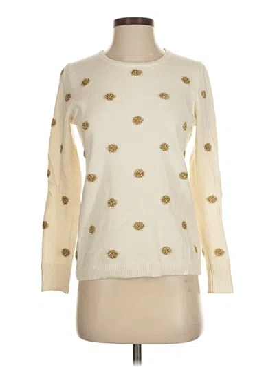Pre-owned Talbots Pullover Sweater In White
