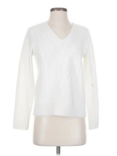 Pre-owned Talbots Pullover Sweater In White