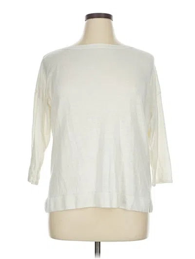 Pre-owned Talbots Pullover Sweater In White