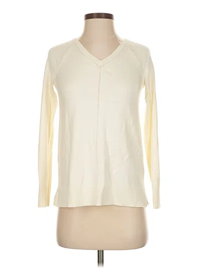 Pre-owned Talbots Pullover Sweater In White
