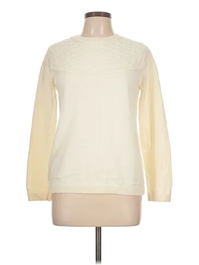 Pre-owned Talbots Pullover Sweater In White