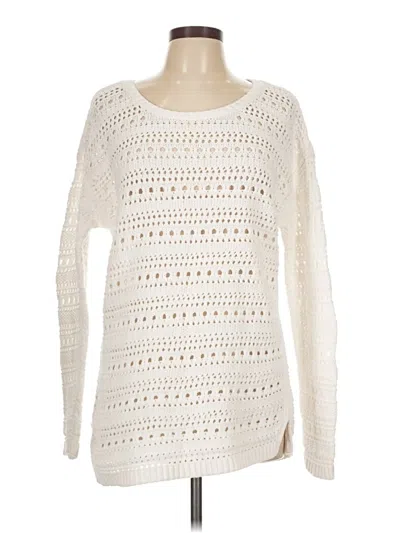 Pre-owned Talbots Pullover Sweater In White