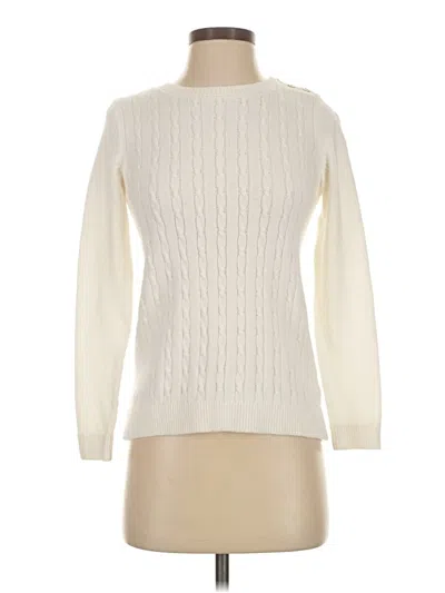 Pre-owned Talbots Pullover Sweater In White