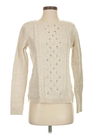 Pre-owned Talbots Pullover Sweater In White