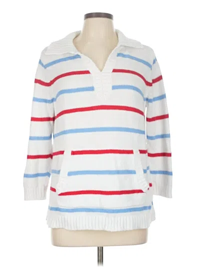 Pre-owned Talbots Pullover Sweater In White