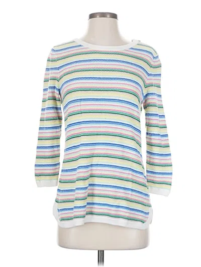 Pre-owned Talbots Pullover Sweater In White