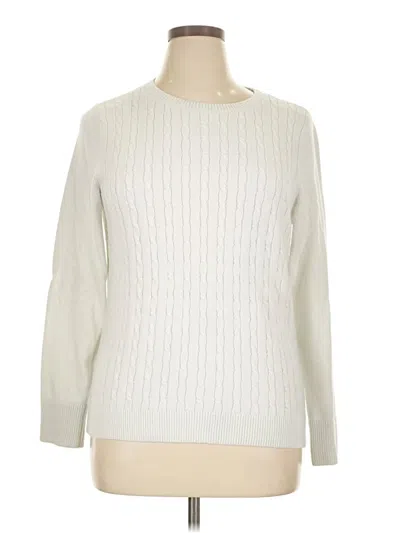 Pre-owned Talbots Pullover Sweater In White