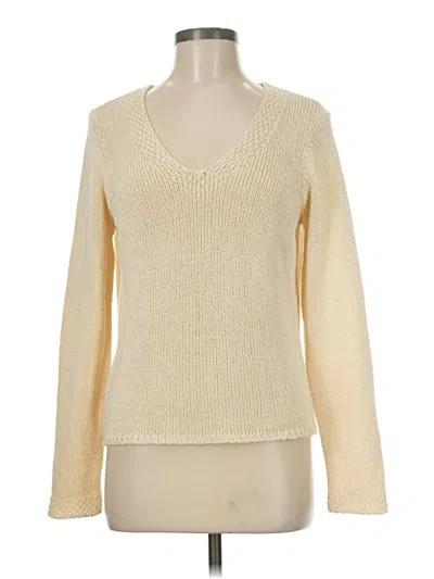 Pre-owned Talbots Pullover Sweater In White