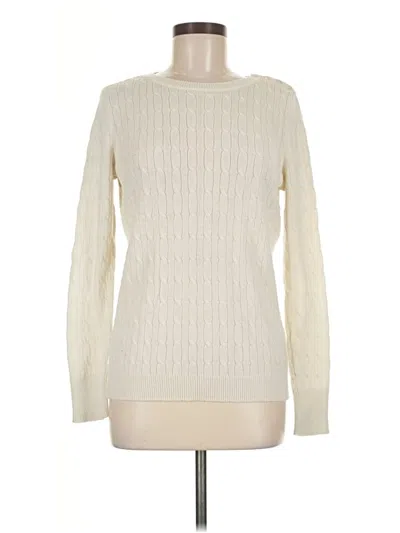 Pre-owned Talbots Pullover Sweater In White