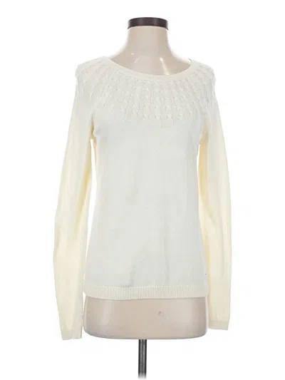 Pre-owned Talbots Pullover Sweater In White