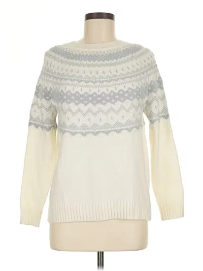 Pre-owned Talbots Pullover Sweater In White