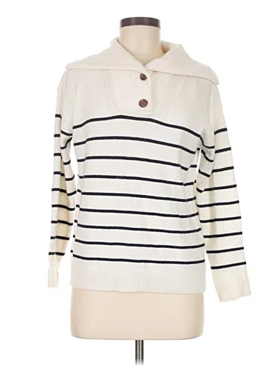 Pre-owned Talbots Pullover Sweater In White