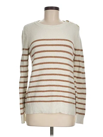 Pre-owned Talbots Pullover Sweater In White