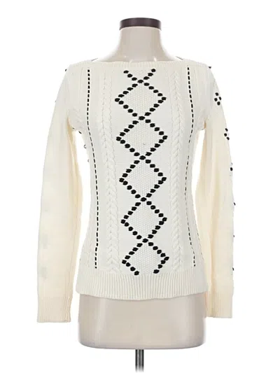 Pre-owned Talbots Pullover Sweater In White
