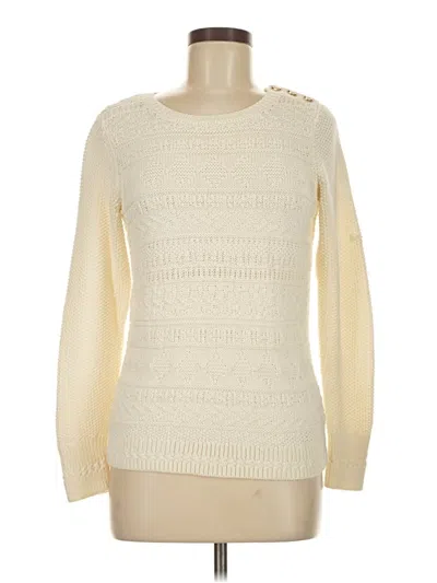 Pre-owned Talbots Pullover Sweater In White