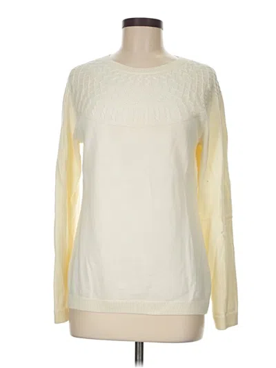 Pre-owned Talbots Pullover Sweater In White