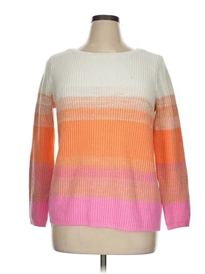 Pre-owned Talbots Pullover Sweater In White