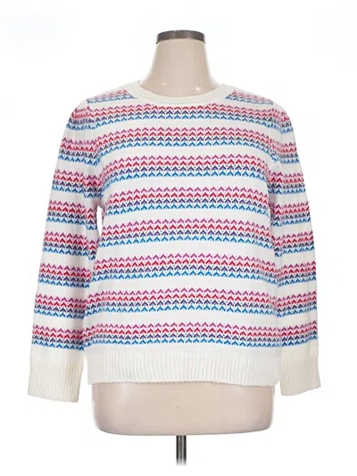 Pre-owned Talbots Pullover Sweater In White