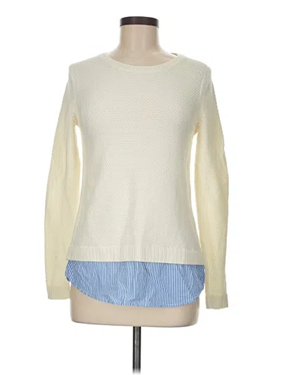 Pre-owned Talbots Pullover Sweater In White