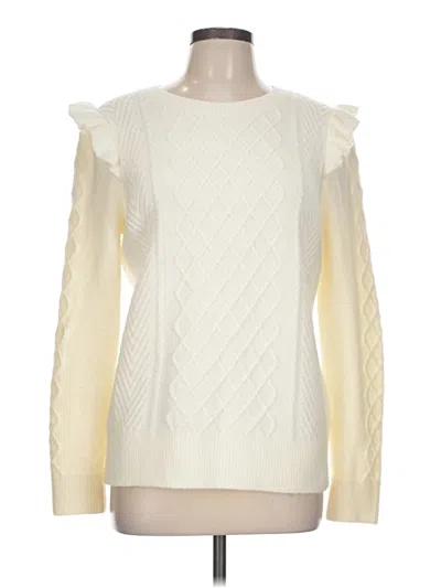 Pre-owned Talbots Pullover Sweater In White