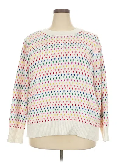 Pre-owned Talbots Pullover Sweater In White