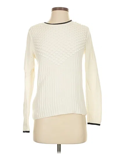 Pre-owned Talbots Pullover Sweater In White